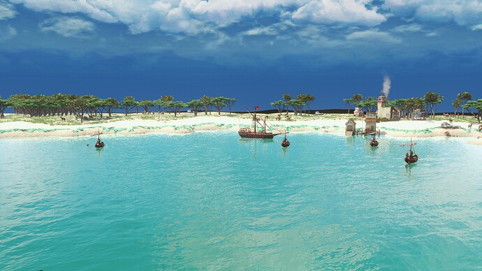 AoE III DE During the day at the fishing village
