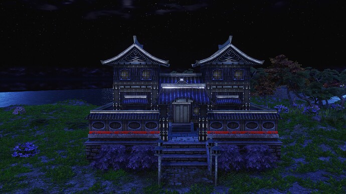 AoE III DE Toshogu Shrine during the night