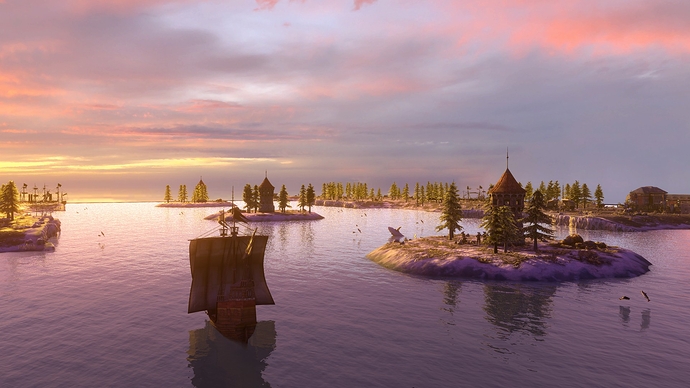 AoE III DE Gotland at sunset