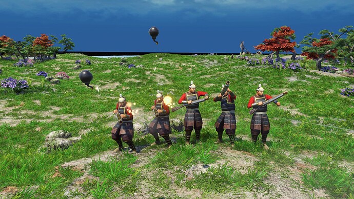 AoE III DE Japanese Odzutsu Samurai Attack during the day