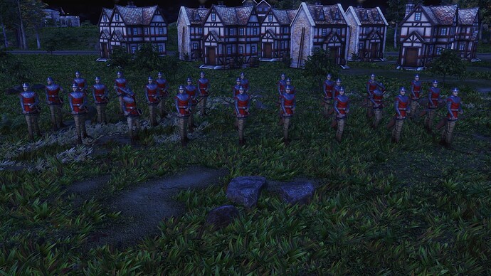 AoE III DE British Veteran Longbowman during the night
