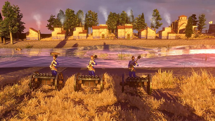 AoE III DE Portuguese Organ Gun at sunset