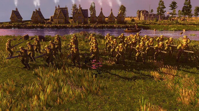 AoE III DE German Doppelsoldner at sunset