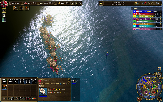Surviving Inca ships blocking the AI surrender