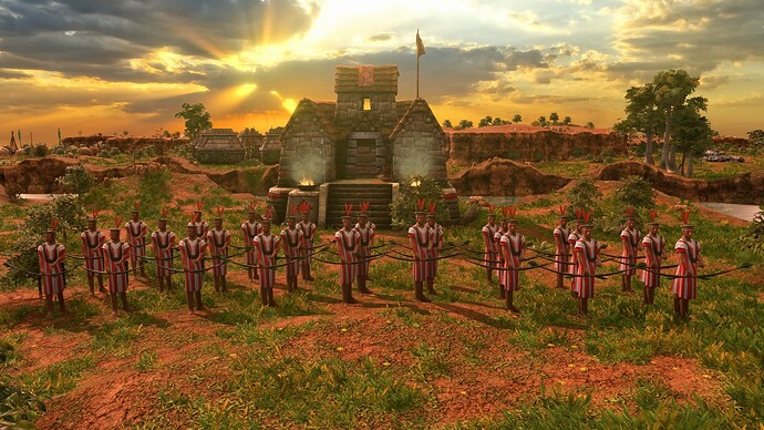 AoE III DE Inca Elite Jungle Bowman at sunrise