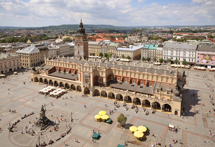 Sukiennice_and_Main_Market_Square_Krakow_Poland