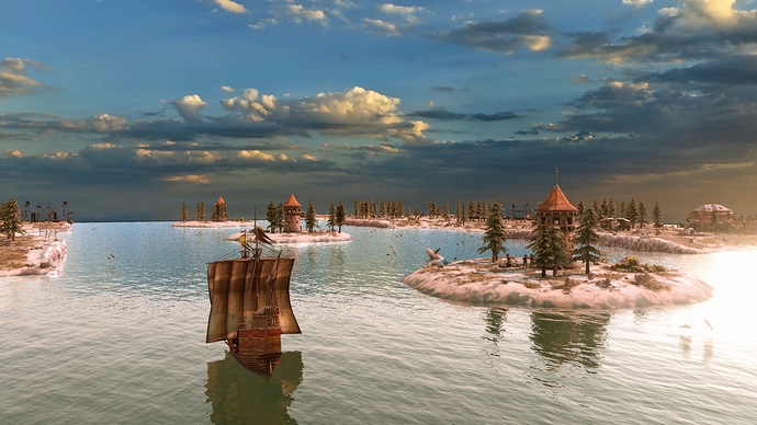 AoE III DE Gotland at sunrise