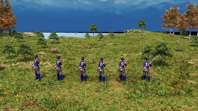 AoE III DE United States Exploration Age Minuteman during the day