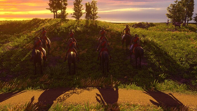 AoE III DE Lakota Axe Rider at sunset