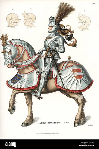 Full bard maximilian-i-holy-roman-emperor-in-suit-of-armour-and-plumed-helmet-e601ff