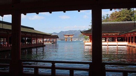 Itsukushima Shrine with Torii Gate
