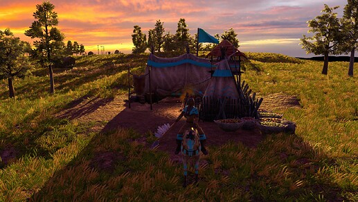 AoE III DE Wise Woman at sunset