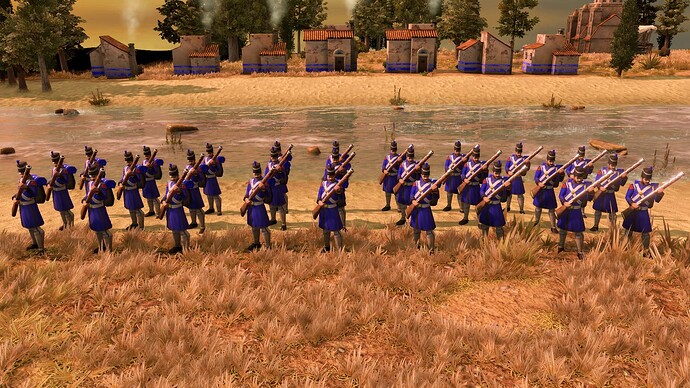 AoE III DE Portuguese Guard Cassador at sunrise