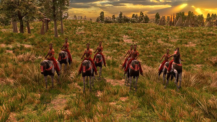 AoE III DE Lakota Bow Rider at sunrise