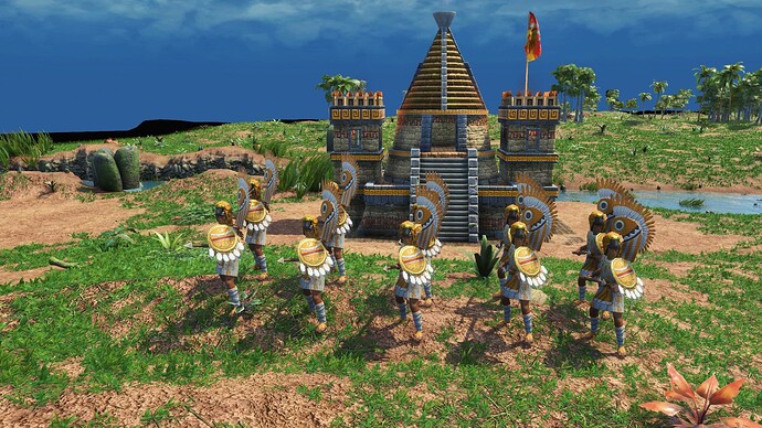 AoE III DE Aztecs Champion Eagle Runner Knight during the day
