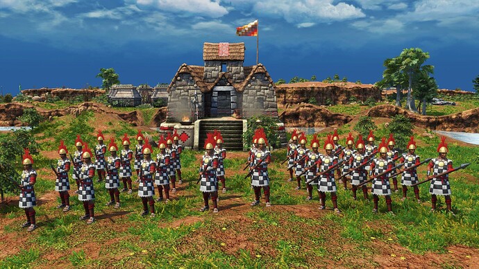 AoE III DE Inca Elite Plumed Spearman during the day