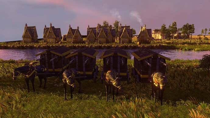 AoE III DE German Guard War Wagon at sunset