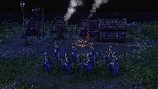 AoE III DE Haudenosaunee Tomahawk natives during the night