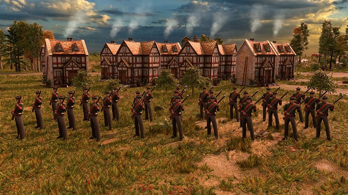 AoE III DE British Veteran Ranger at sunrise