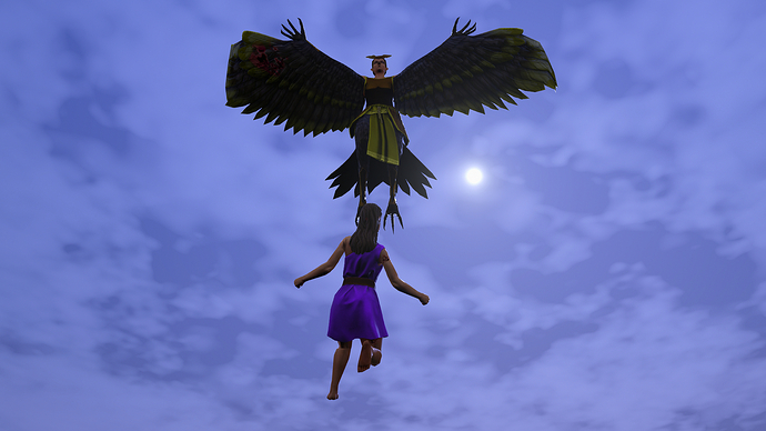AoMR Harpy Iron Grip on a Female Villager