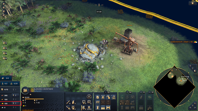 Mounted Villagers BUG none gold 1 minute