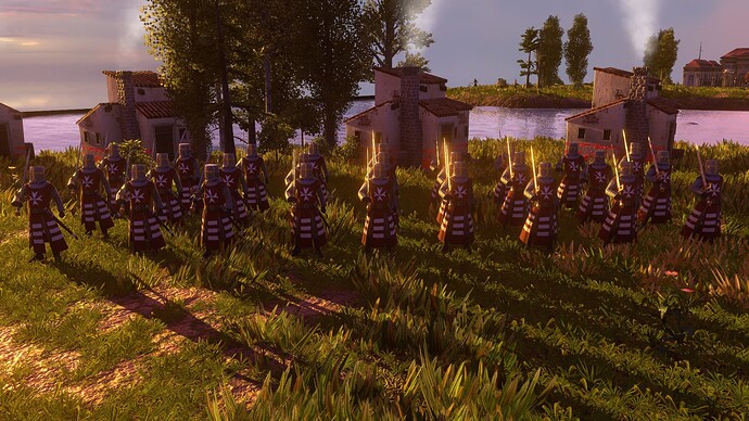 AoE III DE Maltese Veteran Teutonic Knight Hospitaller at sunset