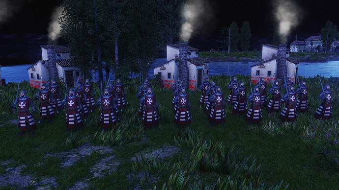 AoE III DE Maltese Veteran Hospitaller during the night