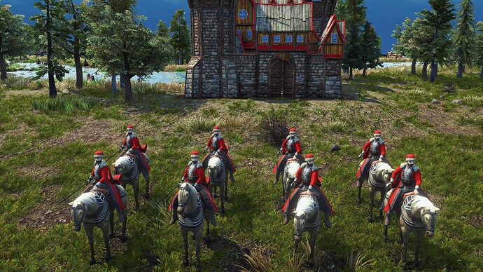 AoE III DE Russian Veteran Cossack during the day