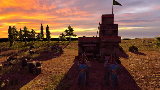 AoE III DE Default Indians Monk at sunset