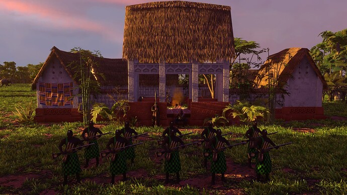 AoE III DE Akan Ankobia at sunset
