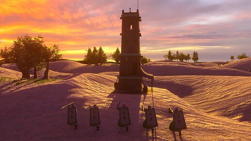AoE III DE Desert Warrior at sunset