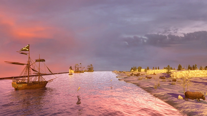 AoE III DE Labrador at sunset