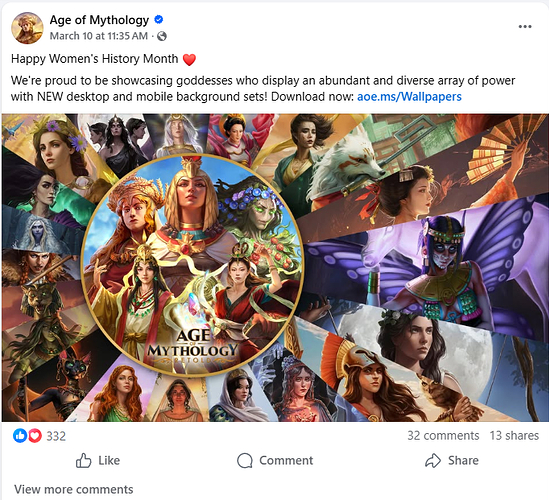 Age of Mythology Facebook