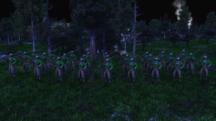 AoE III DE Mexicans Veteran Salteador during the night