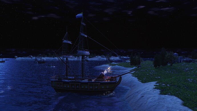 AoE III DE Dutch Monitor bombardment during the night