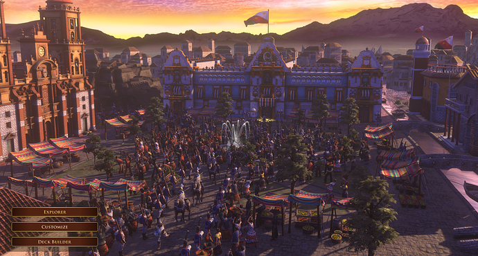 AoE III DE Mexico City at sunset