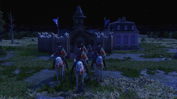 AoE III DE House of Jagiellon Shock Rider during the night