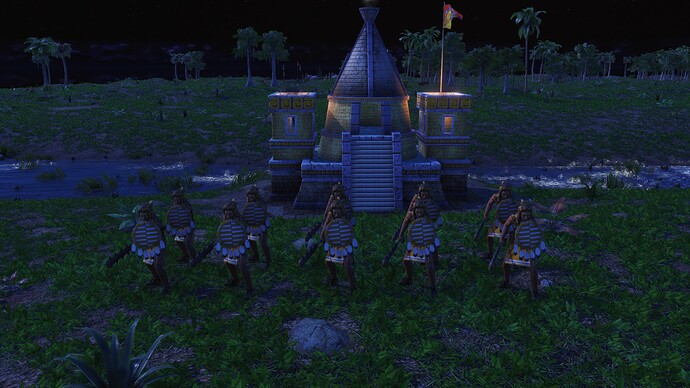 AoE III DE Aztecs Jaguar Prowl Knight during the night