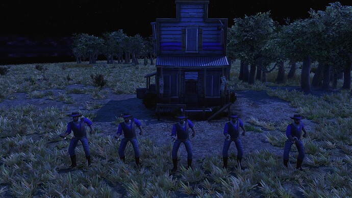 AoE III DE United States Gunslinger during the night
