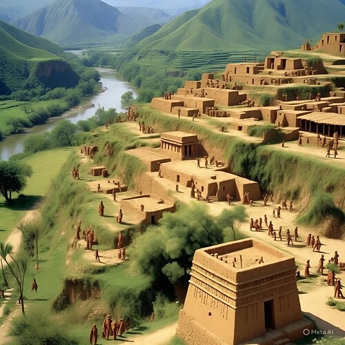Meta AI rendition of the Harappa civilisation