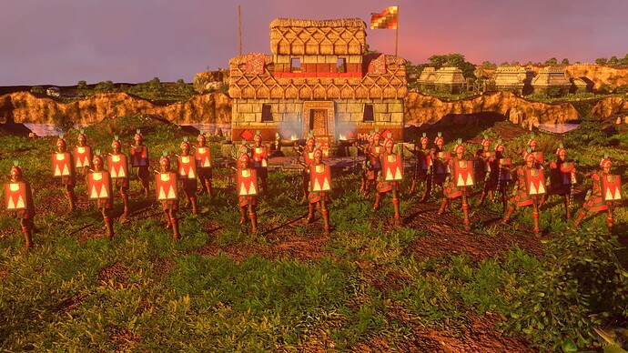 AoE III DE Inca Champion Huaraca at sunset