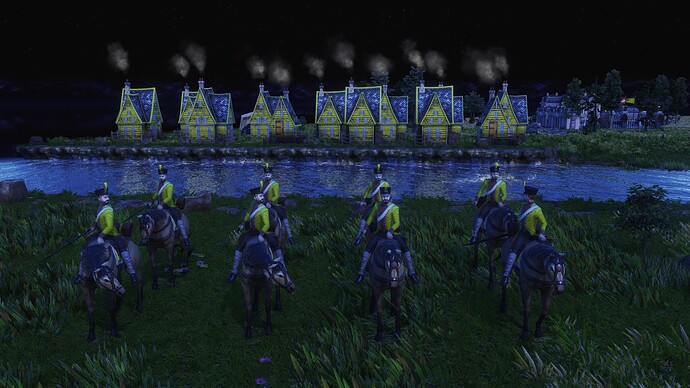 AoE III DE German Uhlan during the night