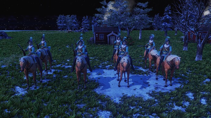 AoE III DE Swedes Veteran Hakkapelit during the night