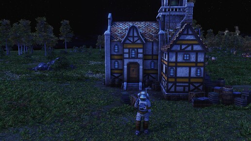 AoE III DE Astronaut armed with a Laser Gun during the night