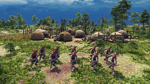 AoE III DE Seminole Sharktooth Bowman during the day