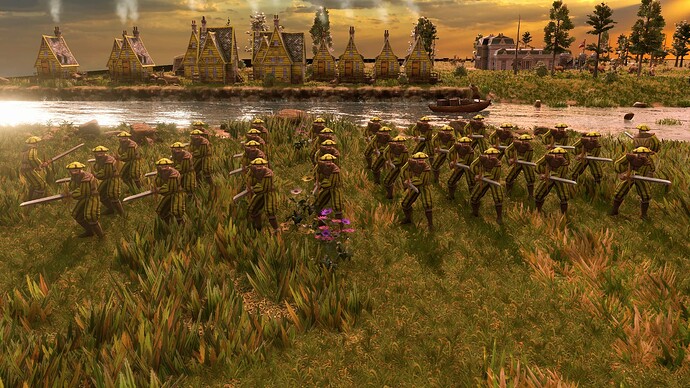 AoE III DE German Doppelsoldner at sunrise