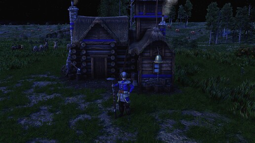 AoE III DE Default Ottoman Explorer during the night