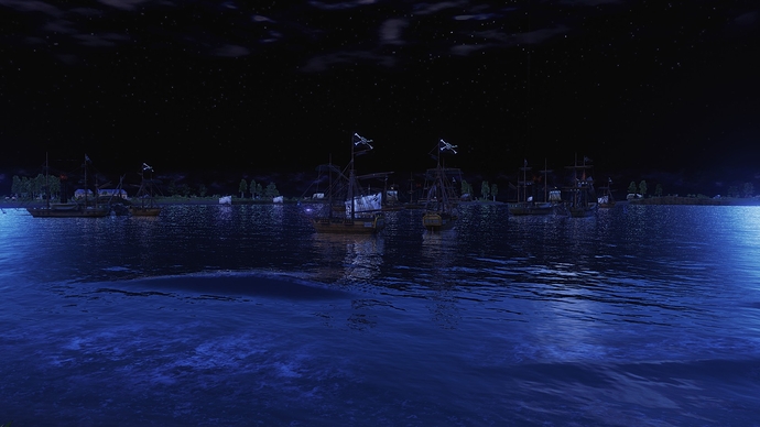 AoE III DE North Sea during the night