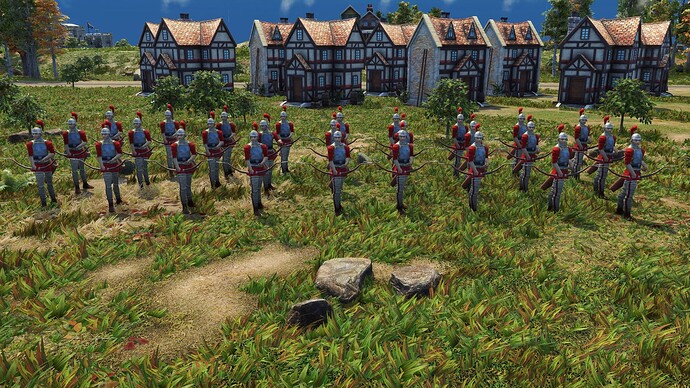 AoE III DE British Guard Longbowman during the day