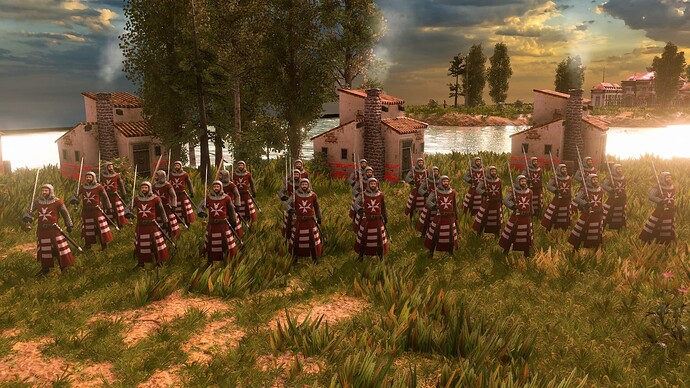AoE III DE Maltese Veteran Hospitaller at sunrise